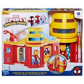 Hasbro Marvel Spidey and His Amazing Friends Playset Scene 29cm - Iron Man's Stark Tower F9351