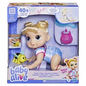 Hasbro Baby Alive Blonde Hair Crawl n' Play  Harper Hugs F9709
