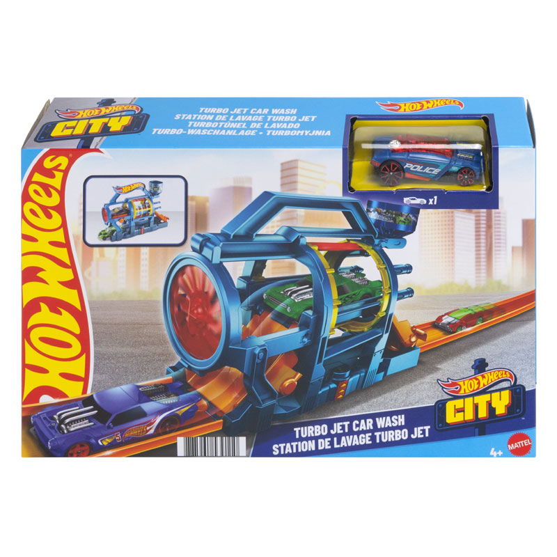 Mattel Hot Wheels City Αναδιπλούμενη Πίστα Turbo Jet Car Wash