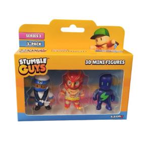Just Toys Stumble Guys  Series 3 3D Mini Figures 3 Pack Shiro/Phoenix/Bolt