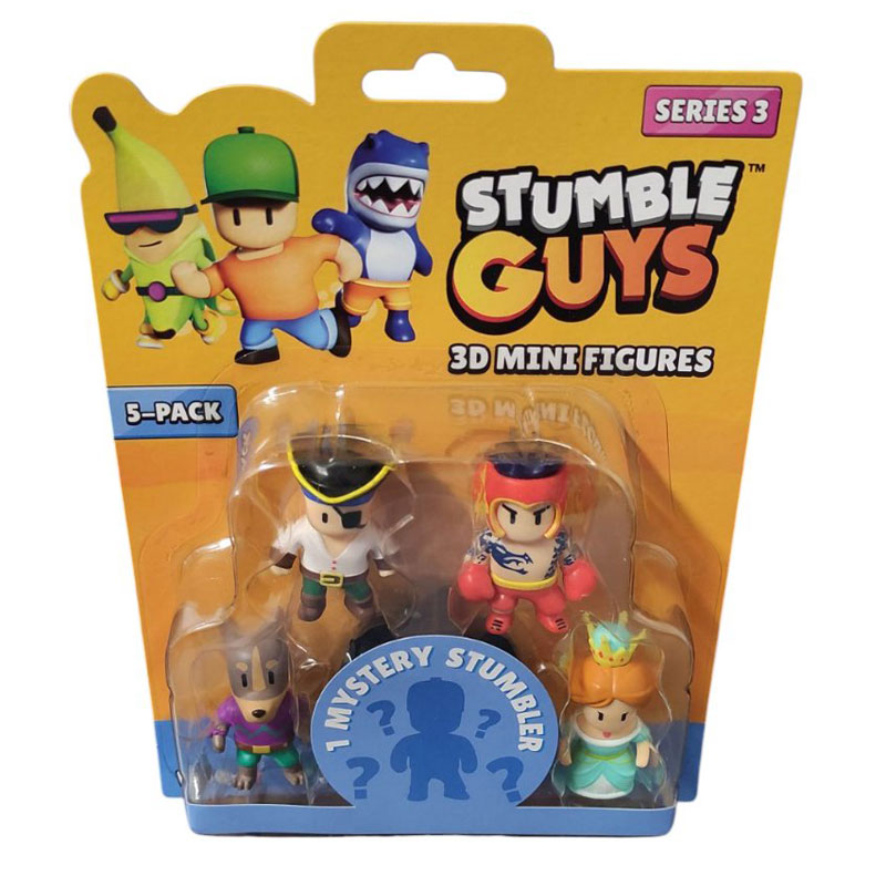 Just Toys Stumble Guys S3 3D Figures Woofer/Pirate Seadog/Hot Gloves MC Love/Princess+1 Surprise