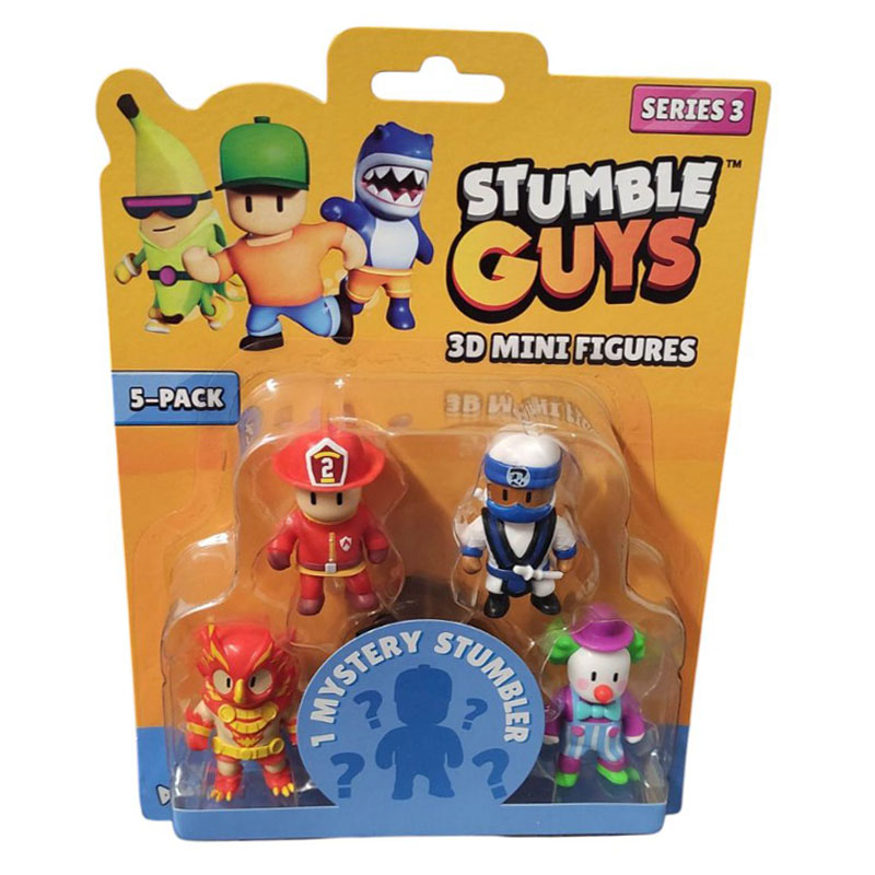 Just Toys Stumble Guys S3 3D Figures Phoenix/Fireman Torch/Shiro/Clown Bozo+1 Surprise