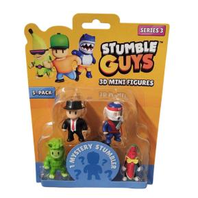 Just Toys Stumble Guys S3 3D Figures Swamp Troll/Mr Business/Oni/Watermelon Guy+1 Surprise