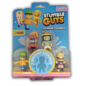 Just Toys Stumble Guys S4 3D 5 Pack Mr. Stumble,Nitro McBoomyson,Cleopatra,Burger Baxter & Mystery
