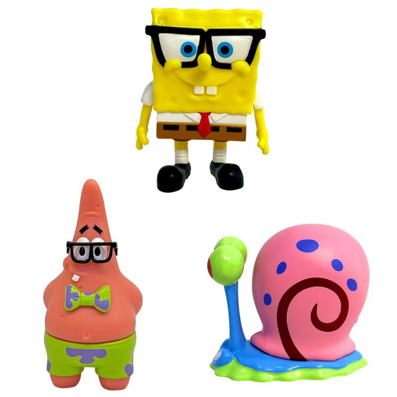 Just Toys SpongeBob Movie 3D Μίνι Φιγούρες SpongeBob 3τμχ. - SpongeBob, Patrik, Gary 0608