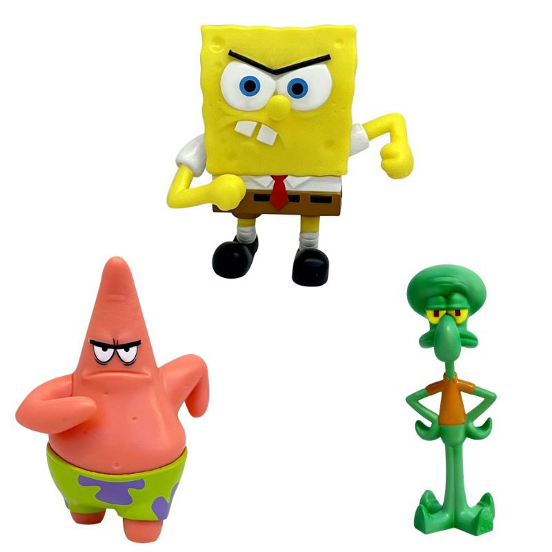 Just Toys SpongeBob Movie 3D Μίνι Φιγούρες SpongeBob 3τμχ. - SpongeBob , Patrik , Squidward 0608