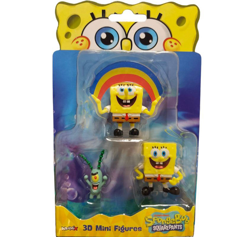 Just Toys SpongeBob Movie 3D Μίνι Φιγούρες SpongeBob 3τμχ. - SpongeBob , Plankton , SpongeBob 0608