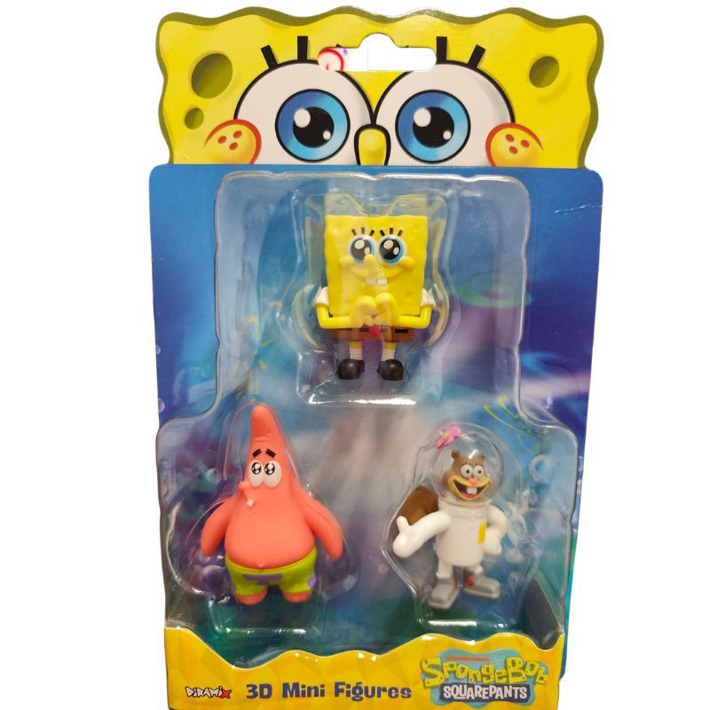 Just Toys SpongeBob Movie 3D Μίνι Φιγούρες SpongeBob 3τμχ. - SpongeBob , Patrik , Sandy Cheeks 0608