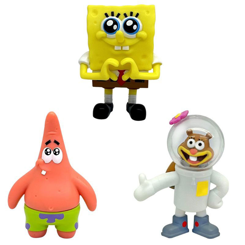 Just Toys SpongeBob Movie 3D Μίνι Φιγούρες SpongeBob 3τμχ. - SpongeBob , Patrik , Sandy Cheeks 0608