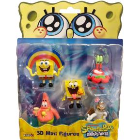 Just Toys SpongeBob Movie 3D Μίνι Φιγούρες SpongeBob 5τμχ-SpongeBob,Mr Krabs,SpogeBob,Patrik,Sandy