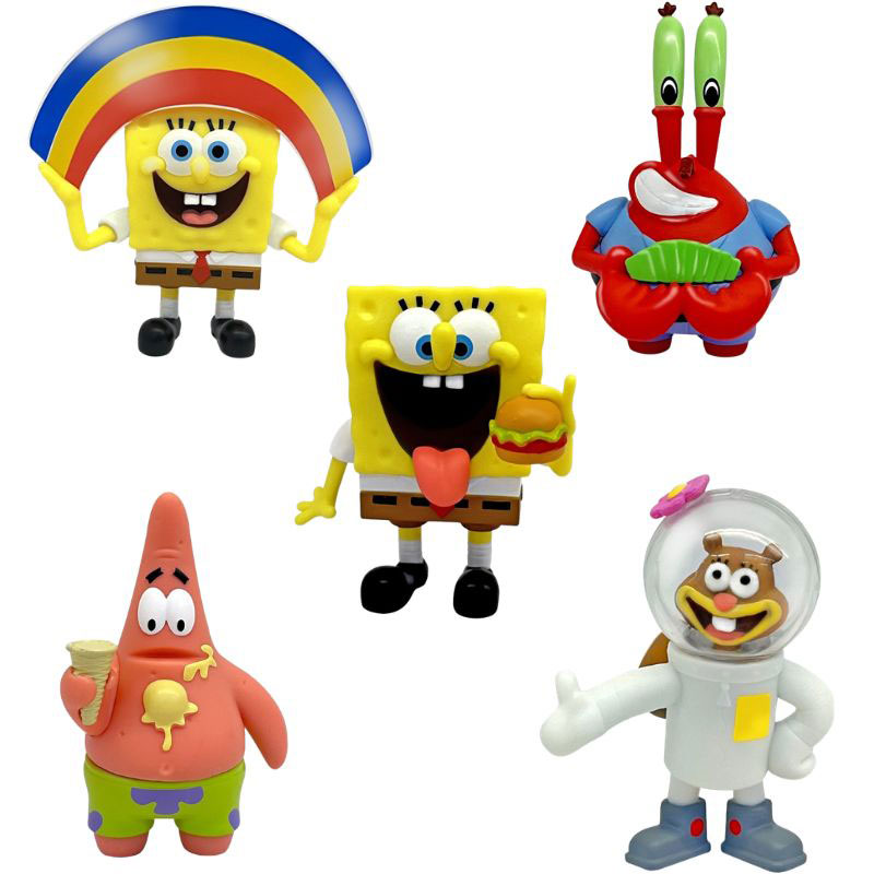 Just Toys SpongeBob Movie 3D Μίνι Φιγούρες SpongeBob 5τμχ-SpongeBob,Mr Krabs,SpogeBob,Patrik,Sandy