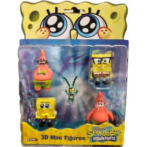 Just Toys SpongeBob Movie 3D Μίνι Φιγούρες SpongeBob 5τμχ-Patrik,SpongeBob,Plankton,SpongeBob,Patrik