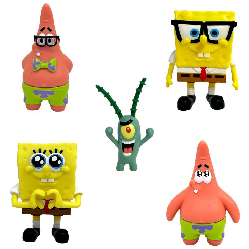 Just Toys SpongeBob Movie 3D Μίνι Φιγούρες SpongeBob 5τμχ-Patrik,SpongeBob,Plankton,SpongeBob,Patrik