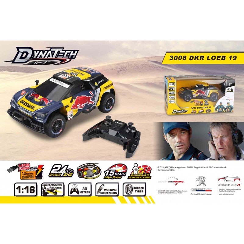 Dynatech RC - Rally Official Dakar 1:16 Peugeot 3008 Dakar Leob 19 10462GB