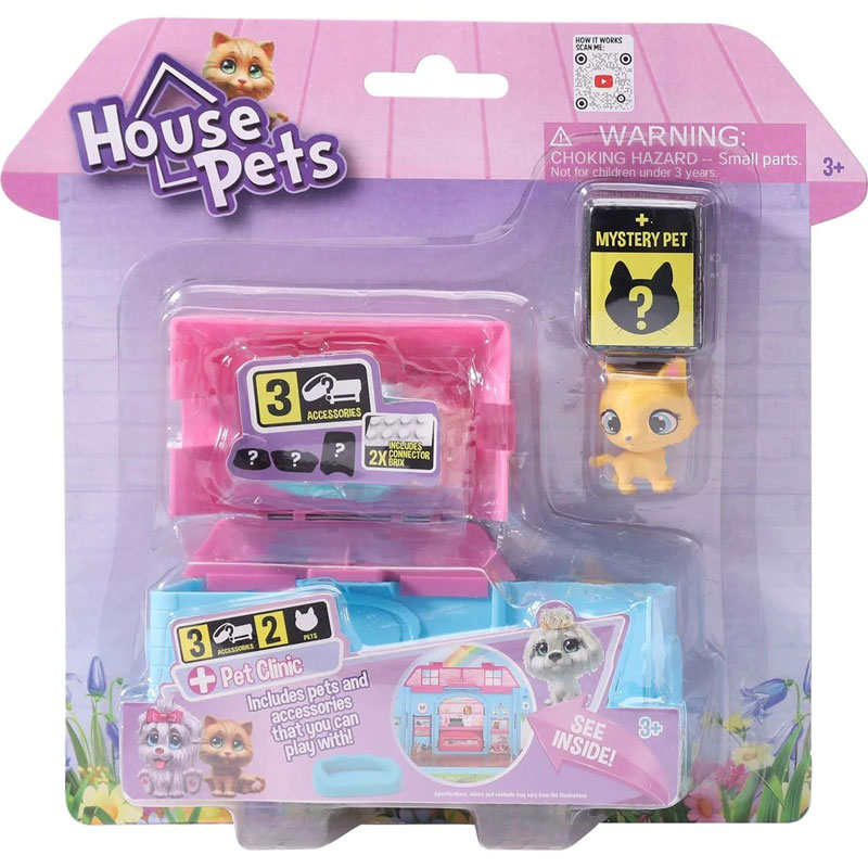 Just Toys House Pets Playset Pet Clinic with Yellow Kitty