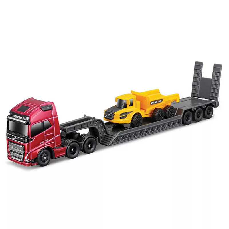 Maisto Fresh Metal Volvo Big Hauler Set Κόκκινη Νταλίκα με ανατρεπόμενο φορτηγό