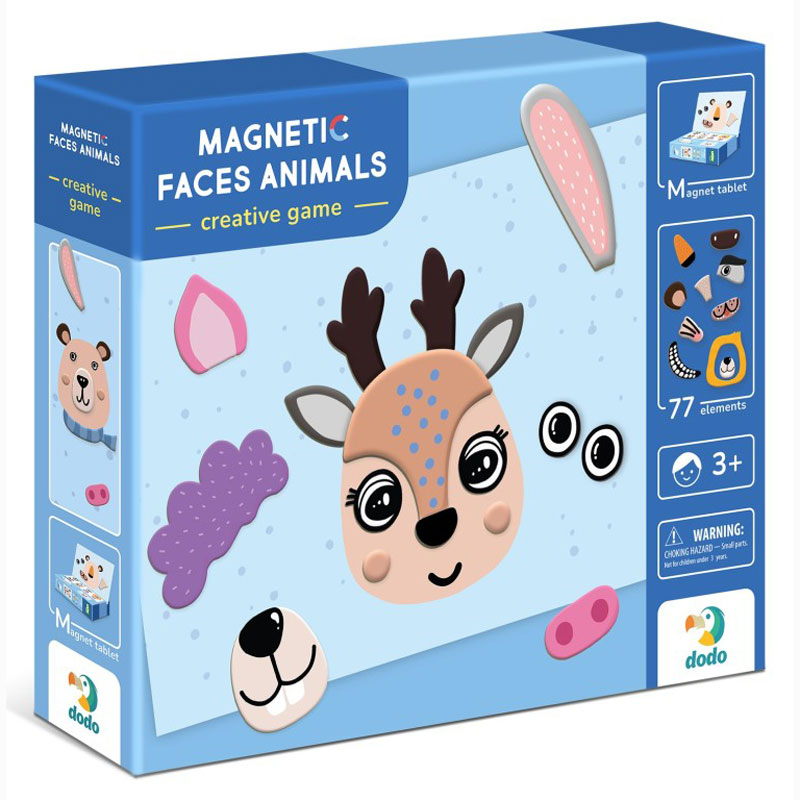 Just Toys Magnetic Faces Animals – Μαγνητικό παιχνίδι με 77 τεμάχια 200209
