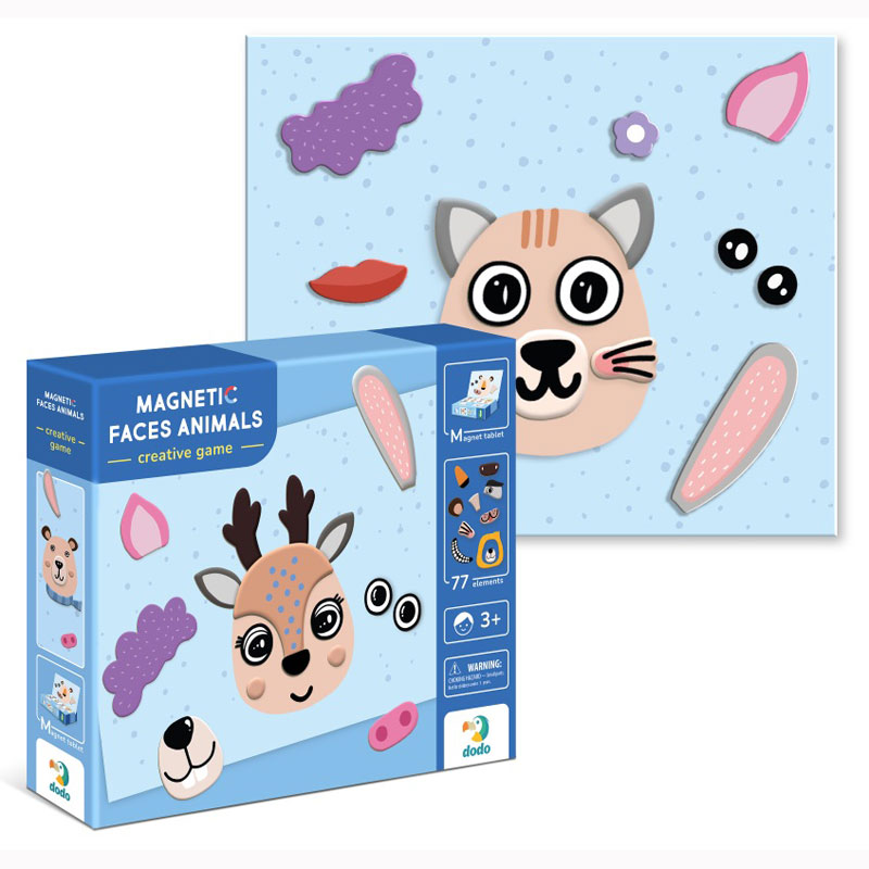 Just Toys Magnetic Faces Animals – Μαγνητικό παιχνίδι με 77 τεμάχια 200209