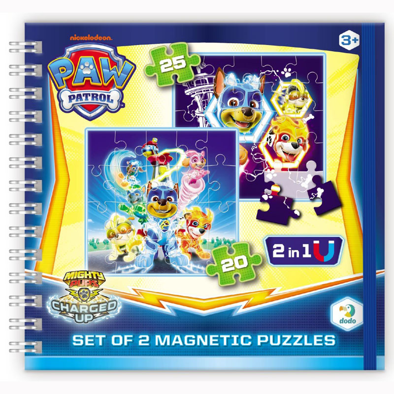 Just Toys Paw Patrol Mighty Pups Super Paws travel - Σετ 2 μαγνητικών puzzle 200541