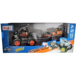 Maisto Builder Zone Quarry Hauler Black-Orange