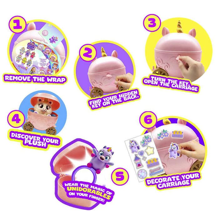 Just Toys Unidorables Fairy Tailes Λούτρινο Μονοκεράκι με Άμαξα - Σχέδια 2509008