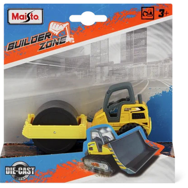 Maisto Fresh Metal Builder Zone Οδοστρωτήρας Κίτρινος 12cm