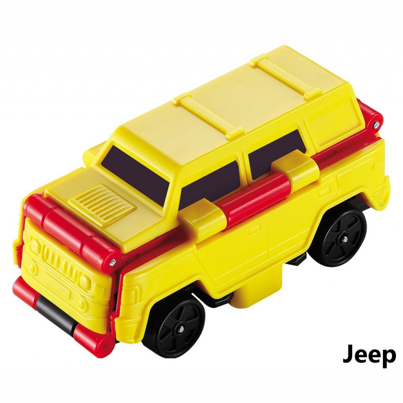 Just Toys Auldey Flip Cars Fire Engine to Jeep