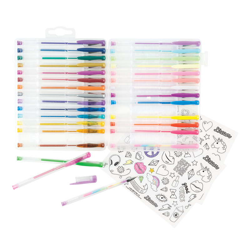 Make It Real Glimmer & Glow™ 30 Gel Pen Set 72007
