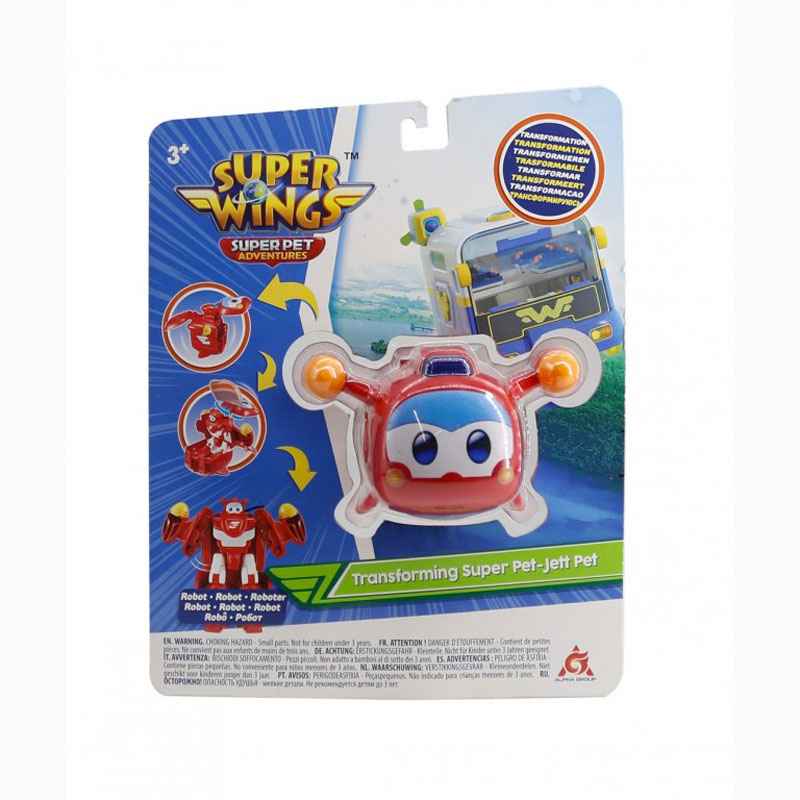 Just Toys Super Wings Super Pet Transforming Robot - Jett Pet