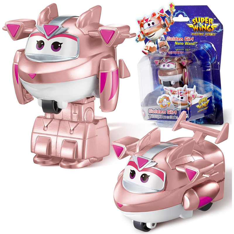 Just Toys Super Wings Electric Heroes Transform A Bot 2-in-1 Golden Girl 6cm
