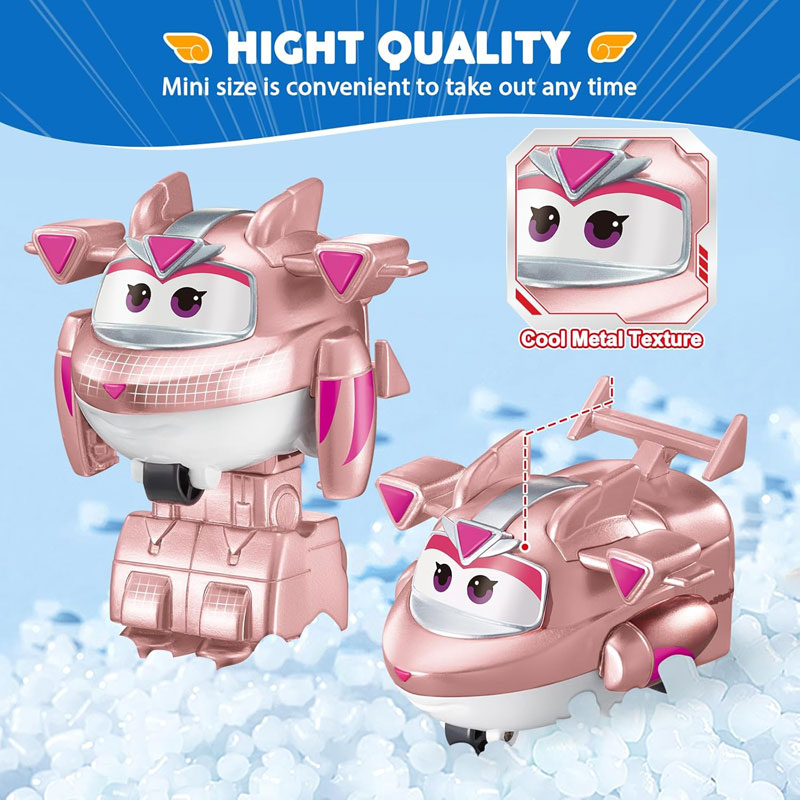 Just Toys Super Wings Electric Heroes Transform A Bot 2-in-1 Golden Girl 6cm