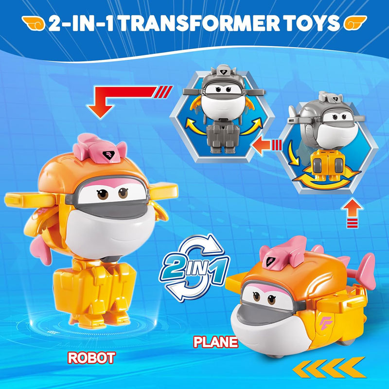 Just Toys Super Wings Electric Heroes Transform A Bot 2-in-1 Marty 6cm