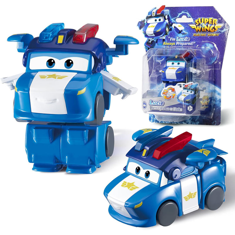 Just Toys Super Wings Electric Heroes Transform A Bot 2-in-1 Lucie 6cm