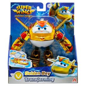Just Toys Super Wings Electric Heroes Transforming Golden Boy 15cm