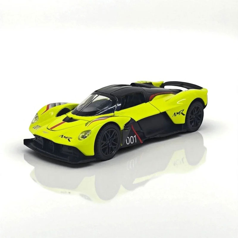 Just Toys RW Racing Cars Die Cast Aston Martin Valkyrie 1:32 - Yellow Neon