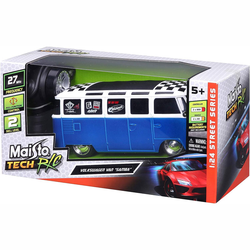 Maisto Tech Street Cars RC 1:24 Volkswagen Samba Van Μπλε 81529