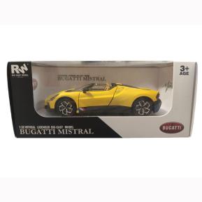 Just Toys RW Racing Cars Die Cast Buggati Mistral 1:32 8532 - Yellow