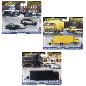 Mattel Hot Wheels Premium Νταλίκες με Αυτοκινητάκια  Σετ των 3 (#74 #75 #76)