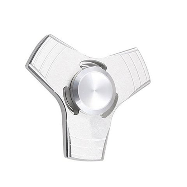 Metal Tri Spinner White Silver FST704