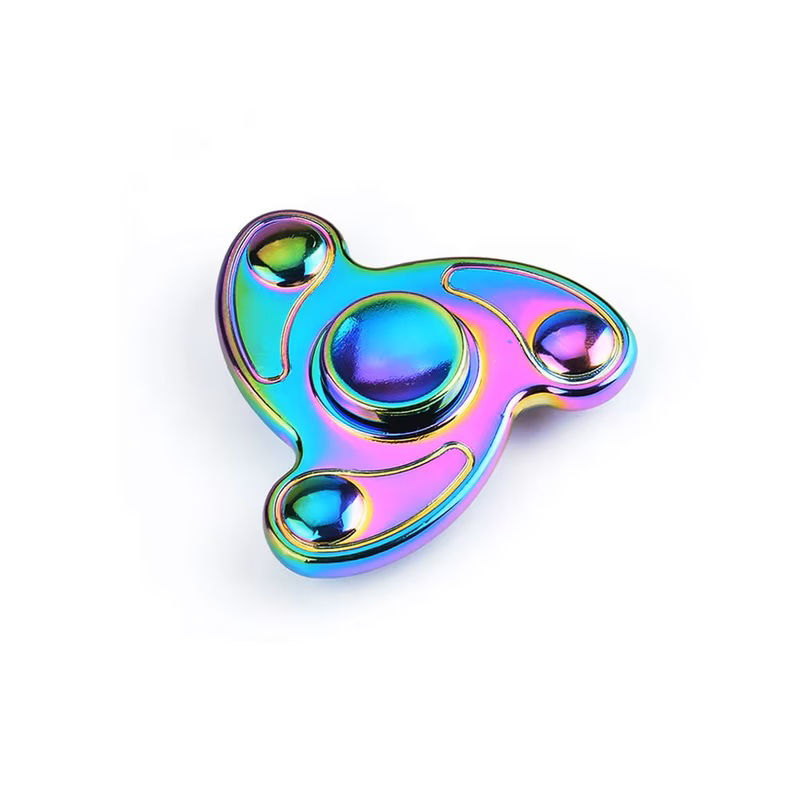 Metal Tri-Spinner Elliptical end Rainbow FST716