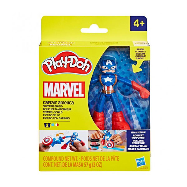 Hasbro Play-Doh Marvel Figure Captain America Stamping Shield