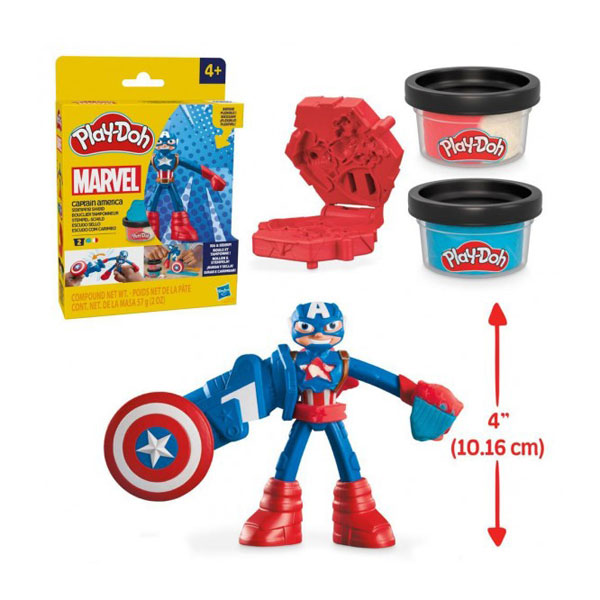 Hasbro Play-Doh Marvel Figure Captain America Stamping Shield