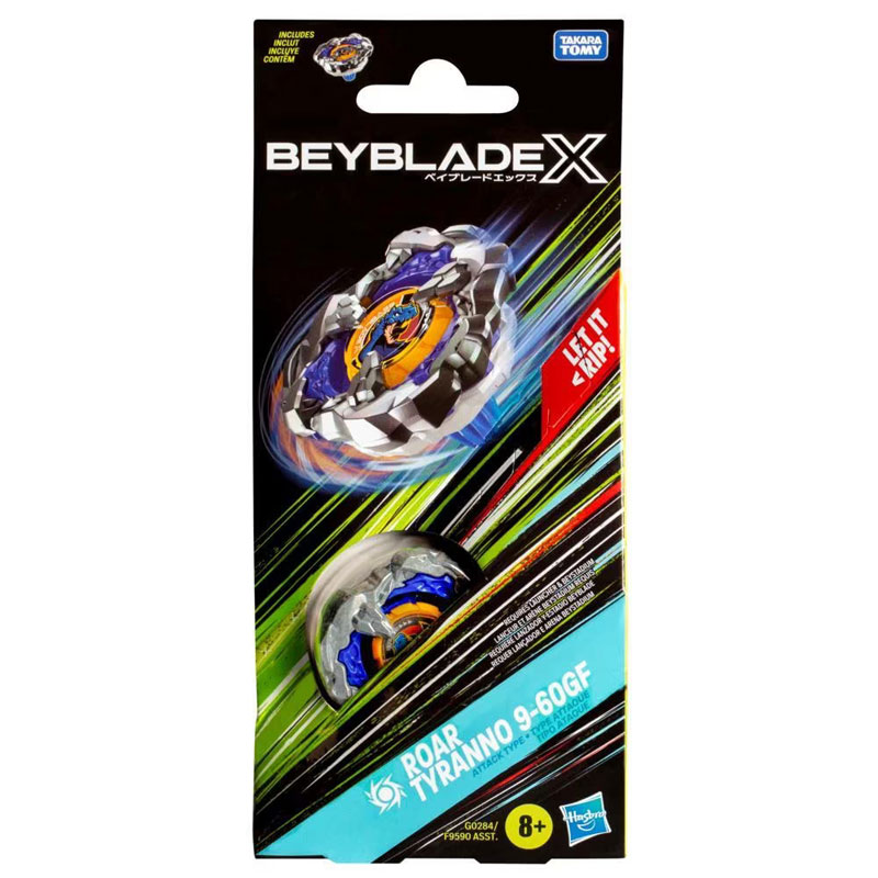 Hasbro Beyblade X Booster Single Top - Roar Tyranno 9-60GF Booster Pack Set G0284
