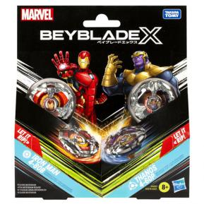 Hasbro Beyblade X Marvel Collab: Iron Man 4-80B vs. Thanos 4-60B G0287