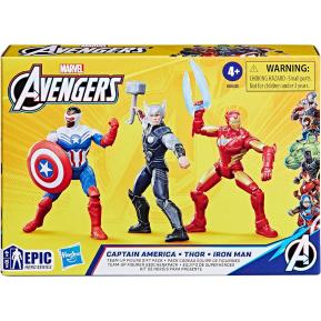 Hasbro Marvel Avengers Epic Hero Series Team-Up Gift Pack Captain America-Thor-Iron Man 10cm G0438