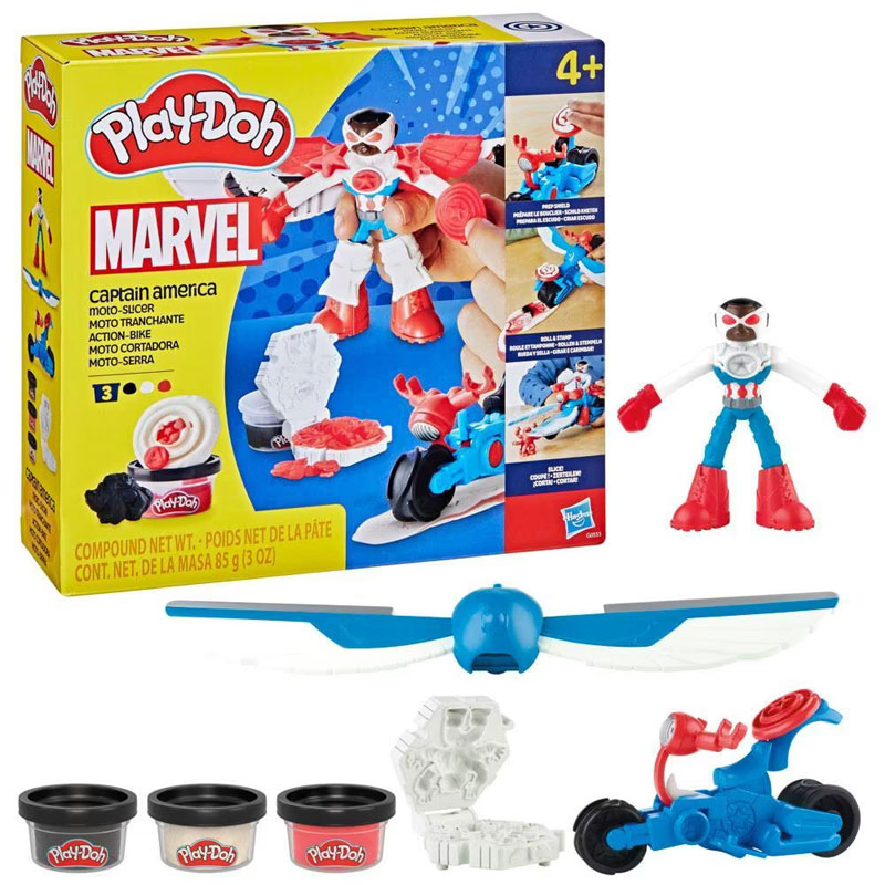 Hasbro Play-Doh Marvel Captain America Moto-Slicer Playset G0555