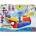 Hasbro Spiderman Spidey And His Amazing Friends Water-Webs Webs Ahoy Bubble Pirate Ship Toy G0666