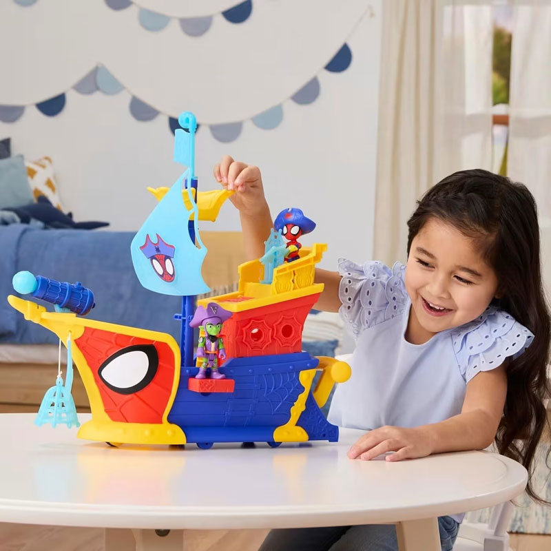 Hasbro Spiderman Spidey And His Amazing Friends Water-Webs Webs Ahoy Bubble Pirate Ship Toy G0666