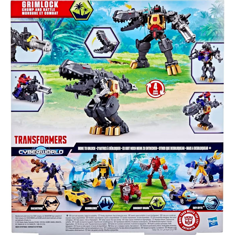 Hasbro Transformers Cyberworld Grimlock Chomp And Battle Φιγούρα Δράσης 22,5 cm G0748