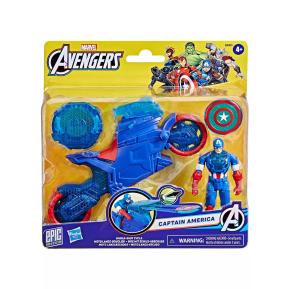 Hasbro Marvel Avengers Action Figure Captain America 10cm Shield-Shot Cycle Vehicle G0889